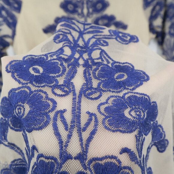 For Love & Lemons Temecula Mini Dress Womens XS Blue Boho Festival Feminine - Picture 14 of 16